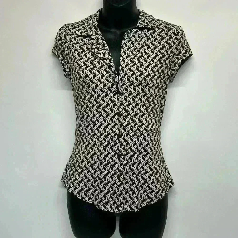 Y2K button up shirt by 6° size small vintage